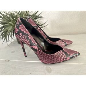 New Winnie Harlow X Steve Madden Heels Sz 6/6.5 Stiletto Princess Pump Snake